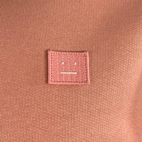 ACNE STUDIOS Size M Fairview Face Orange Sorbet Cotton Crew Neck Sweatshirt