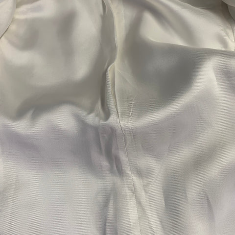 HELMUT LANG Size 8 Cream Viscose Cotton Woven Jacket Blazer