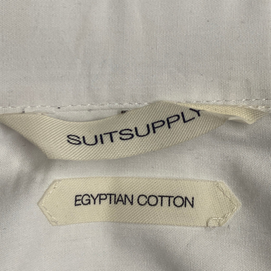 SUITSUPPLY Size S White Cotton Pleated French Cuffs Tuxedo Long Sleeve Shirt