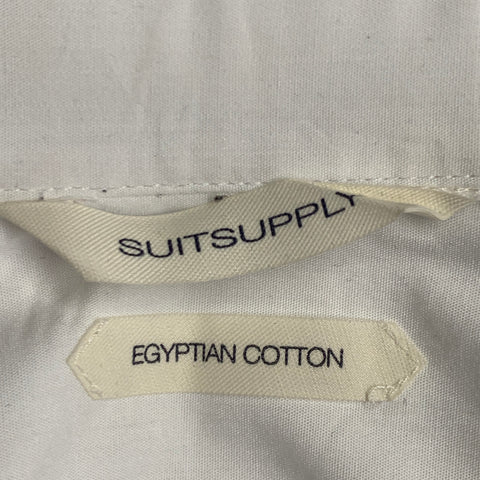 SUITSUPPLY Size S White Cotton Pleated French Cuffs Tuxedo Long Sleeve Shirt