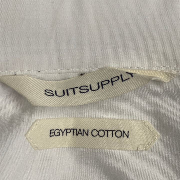 SUITSUPPLY Size S White Cotton Pleated French Cuffs Tuxedo Long Sleeve Shirt