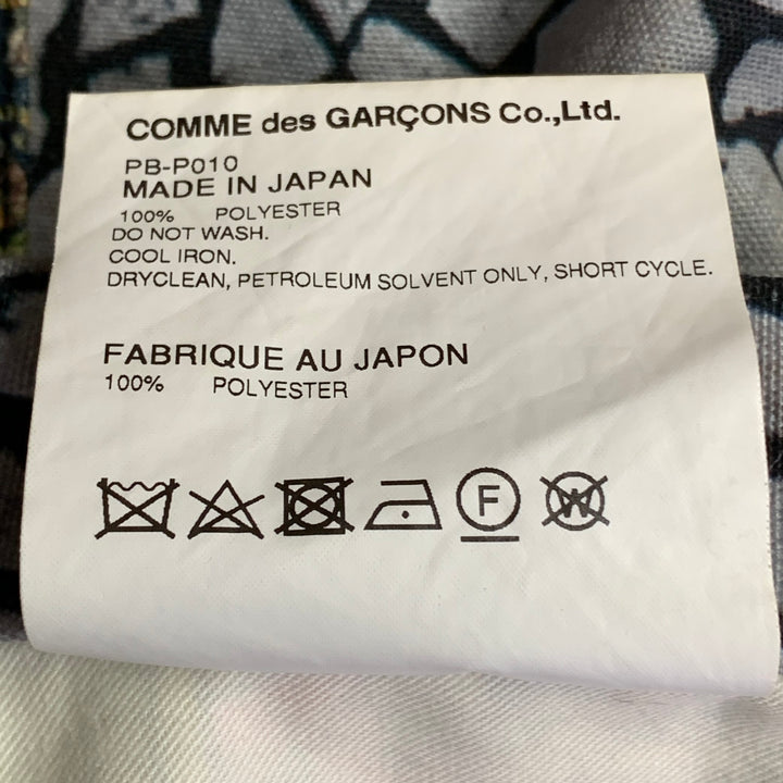 COMME des GARCONS HOMME PLUS Fall 2018 Size S Grey Multi Color Comic Denim Jeans