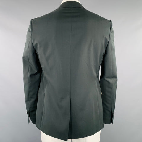 FENDI Size 42 Charcoal Wool Notch Lapel Sport Coat