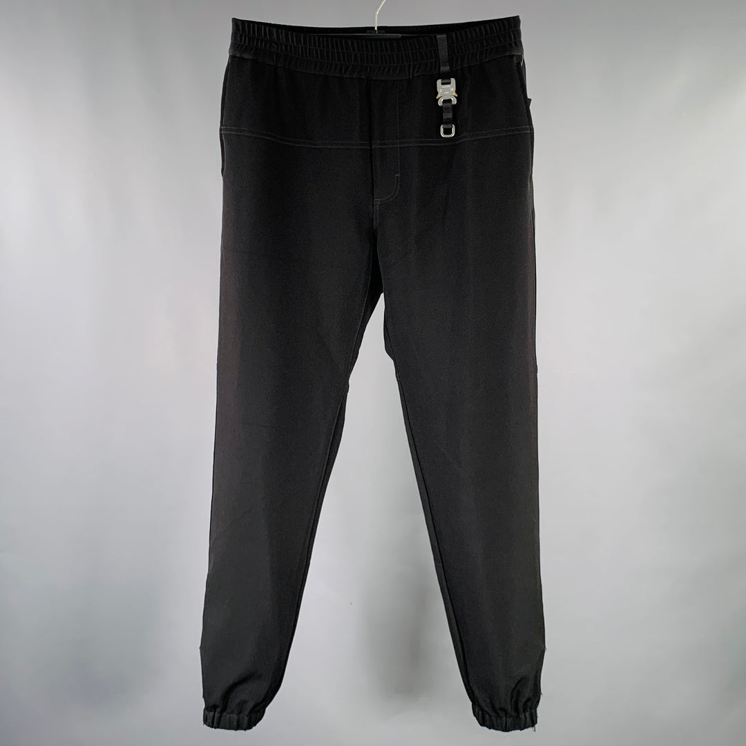 1017 ALYX 9SM Size M Black Polyester Blend Elastic Waistband Casual Pants