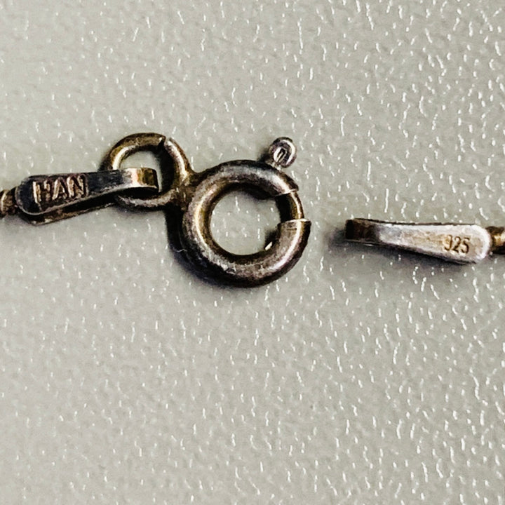 VINTAGE Sterling Silver Ship Pendant Necklace