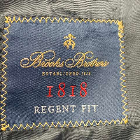 BROOKS BROTHERS Size 41 Regular Navy Wool Regent Fit Notch Lapel Suit