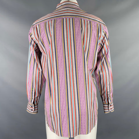 ROBERT GRAHAM Size M Multi Color Stripe Cotton Button Up Long Sleeve Shirt