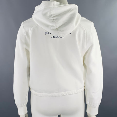 FENDI x FILA 2018 Size L White Black Red Cotton Logo Hoodie Casual Top