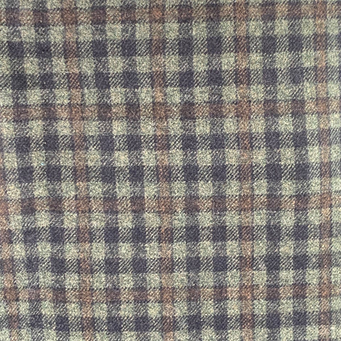 ZANELLA Size 40 Grey Brown Checkered Acetate Blend Flat Front Dress Pants