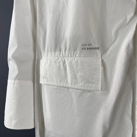 UNDERCOVER Chest Size L White Solid Cotton Poplin Sport Coat
