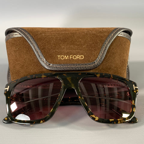 TOM FORD Brown Tortoiseshell Acetate Sunglasses