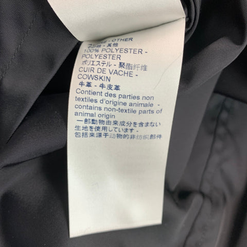 LOUIS VUITTON Size 40 Black Monogram Polyamide Hidden Hood Reversible Jacket
