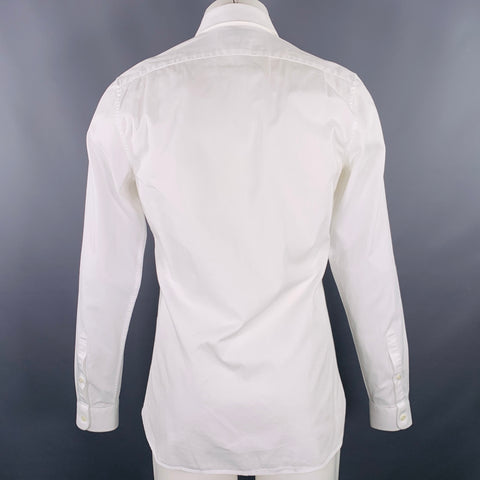 REISS Size M White Slim Fit Long Sleeve Shirt