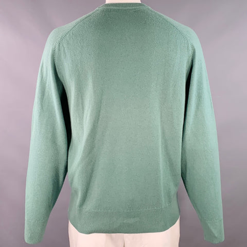 I.MAGNIN Pull en cachemire col en V sauge vert taille XL