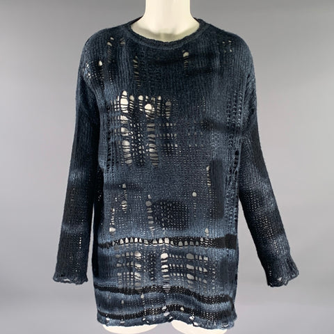 AVANT TOI Size S Grey Black Cashmere Blend Tie Dye Pull On Pullover