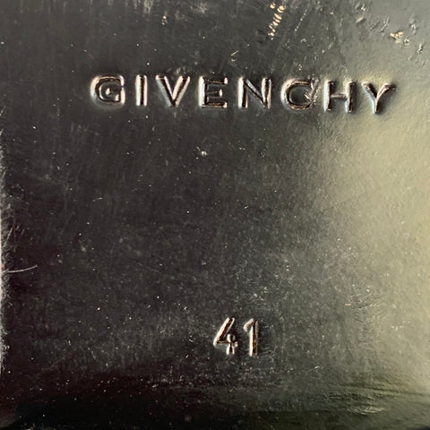 GIVENCHY Size 8 Black Leather Derby Lace-Up Shoes