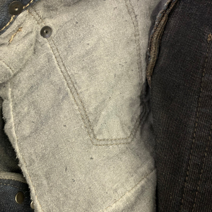 DRKSHDW Size 32 Grey Black Marble Cotton Button Fly Jeans