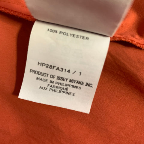 ISSEY MIYAKE Size S Orange Polyester Trench Jacket
