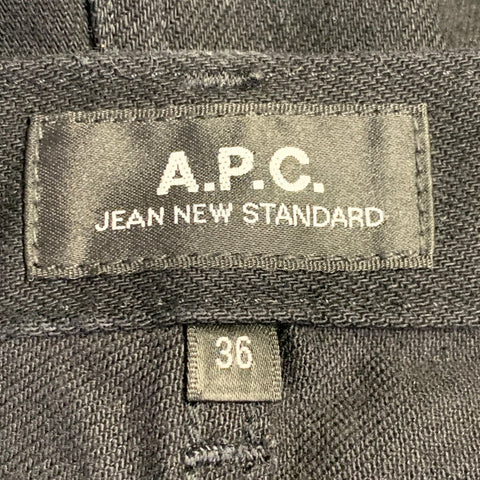 A.P.C. Size 36 Black Twill Cotton Blend Tapered Five Pockets Jeans
