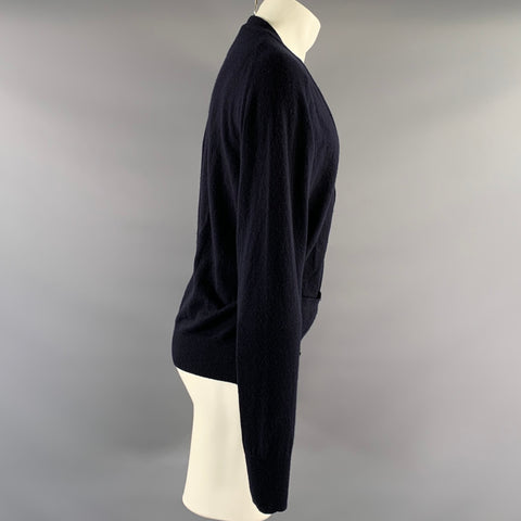 BAMFORD & SONS Size M Navy Cashmere V Neck Cardigan