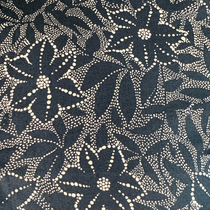 TED BAKER Size XS Calous Navy White Abstract Floral Cotton Short Sleeve Shirt