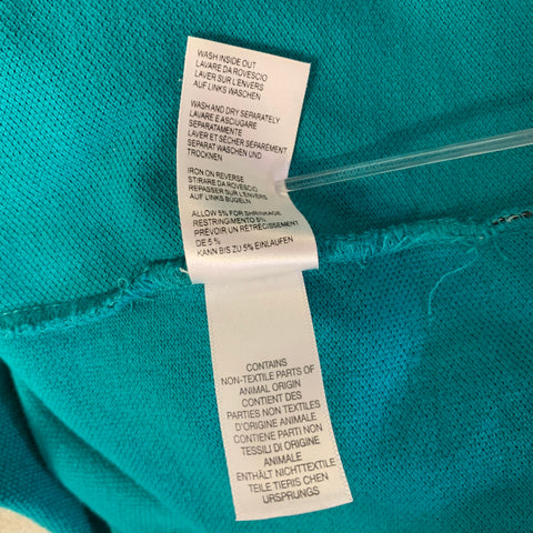 PS by PAUL SMITH Size M Turquoise Logo Cotton Polo