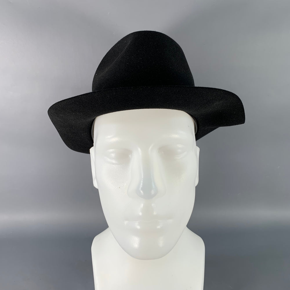 NEIMAN MARCUS Vintage Size 7 1/8 Weekender Black Fur Felt  display picture 3
