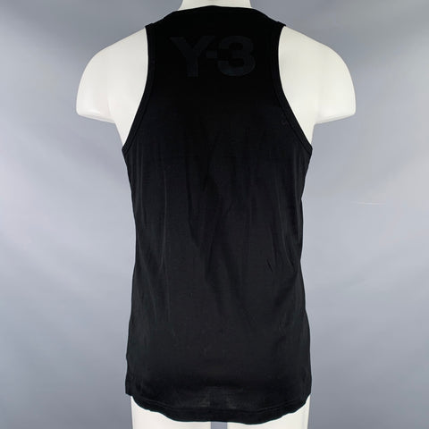 Y-3 Size M Black Organic Cotton Sleeveless Tank Top