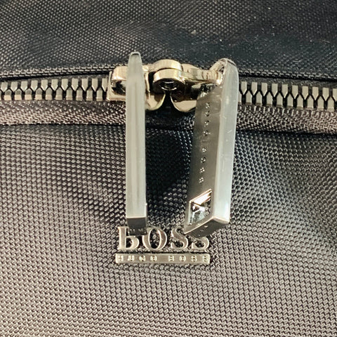 HUGO BOSS Black Nylon Leather Work Travel Backpack Bag