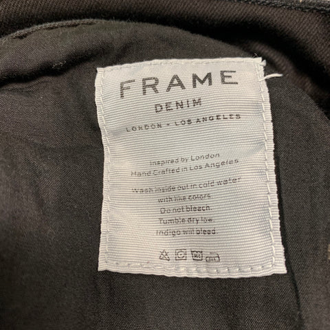 FRAME Taille 28 Jean skinny en coton mélangé noir