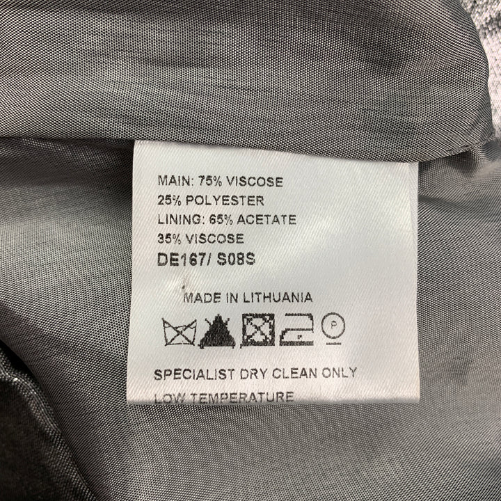 KAREN MILLEN Size 4 Silver Metallic Viscose Blend Strapless Above Knee Dress