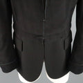 AKRIS Size 10 Black Suede & Wool Zip Off Sport Coat Jacket AKRIS