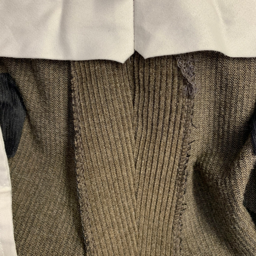 SAMUELSOHN Size 36 Tan Corduroy Merino Wool Pleated Zip Fly Casual Pants