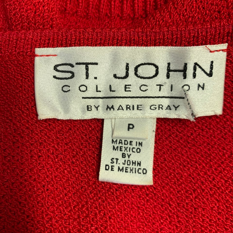 ST. JOHN COLLECTION Size S Red Wool Blend Tank Casual Top