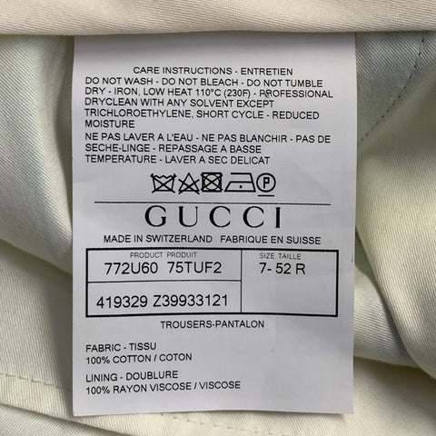 GUCCI SS16 Size 42 Green Multi Color Floral Cotton Slim Fit Notch Lapel Suit