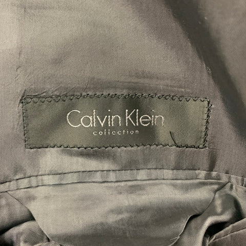 CALVIN KLEIN COLLECTION Size 40 Dark Gray Wool Sport Coat