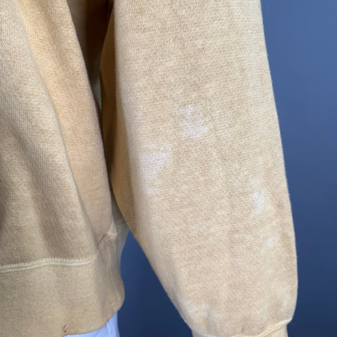 VISVIM Size L Yellow Mustard Dyed Cotton Hooded Sweatshirt