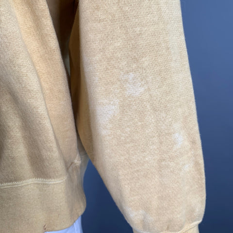 VISVIM Size L Yellow Mustard Dyed Cotton Hooded Sweatshirt