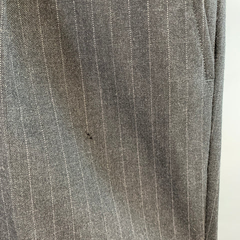 COMME des GARCONS HOMME PLUS Size M Black Grey Pinstripe Wool Dress Pants