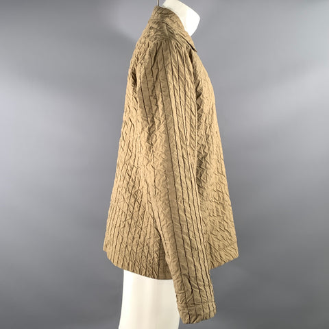 RUE DE TOKYO Size M Khaki Olive Quilted Cotton Blend Jacket