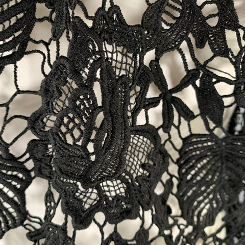 NILI LOTAN Size XS Black Lace Floral Dress Top