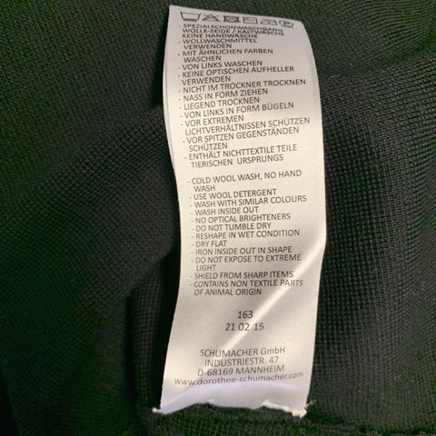 Gilet noir en laine vierge avec empiècements en dentelle DOROTHEE SCHUMACHER Taille 2