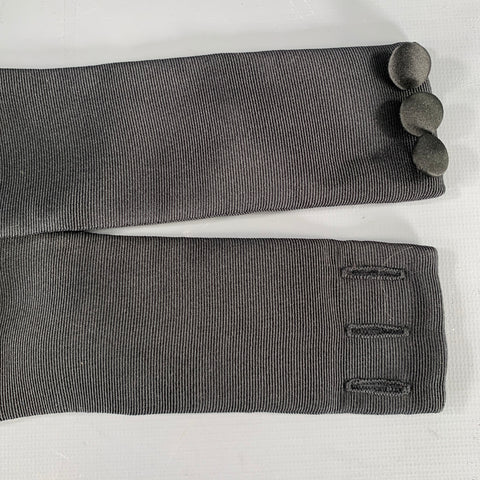 BRENDA KETT Black Red Pleated Silk Cummerbund