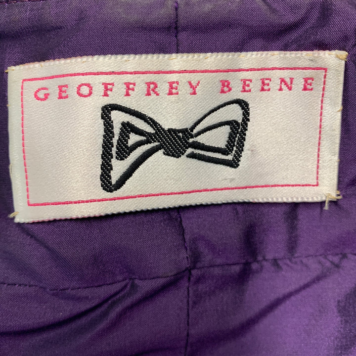 GEOFFREY BEENE Size M Purple Sequined Evening Blazer