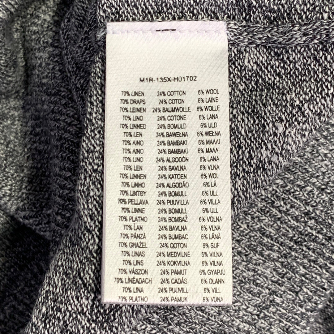 PAUL SMITH Size L Heather Grey Multi Color Color Block Cotton Wool Crew Neck Pullover