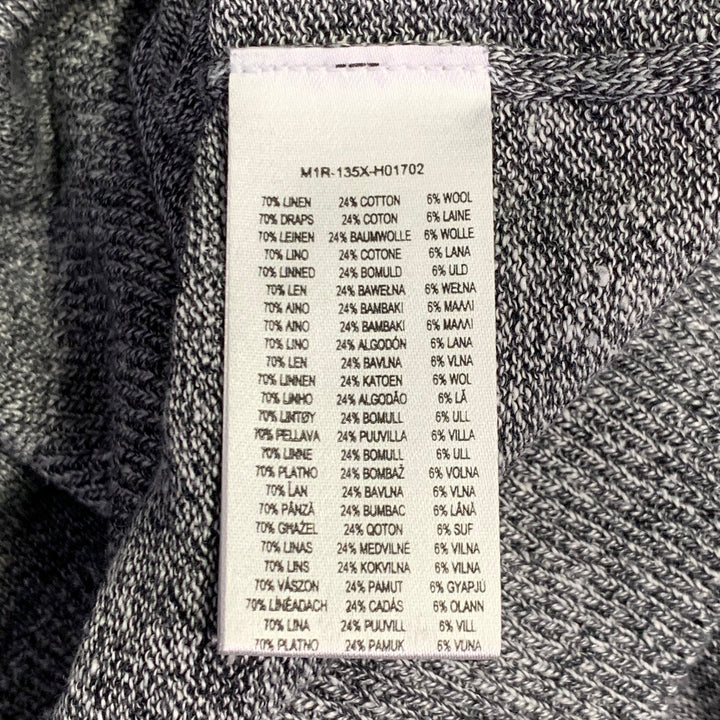 PAUL SMITH Size L Heather Grey Multi Color Color Block Cotton Wool Crew Neck Pullover