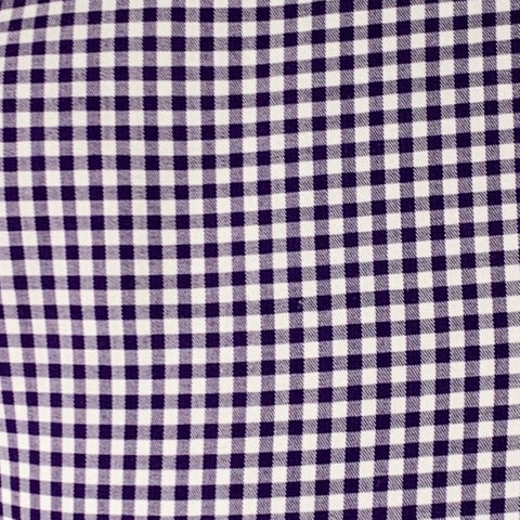 BRUNELLO CUCINELLI Size S Purple White Gingham Cotton Long Sleeve Shirt