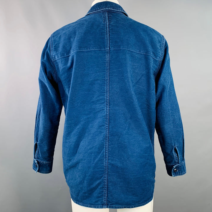 SAGE DE CRET Size M Indigo Cotton Two Pockets Shirt Jacket
