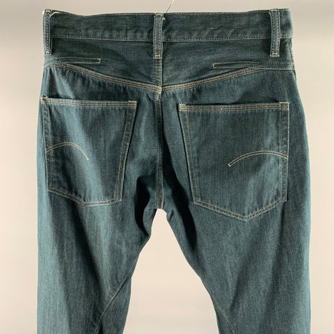 G-STAR Size 30 Navy Indigo Cotton Blend Bootcut Jeans