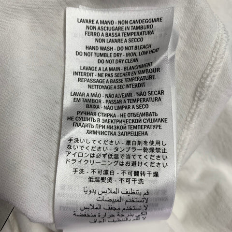 GUCCI Size S White Red Green Logo Cotton Crew-Neck T-shirt